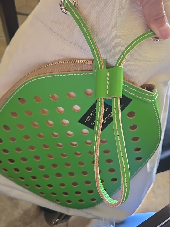 Dooney & Bourke Green Leather Drawstring Bucket Bag- For Pickleball main image 15